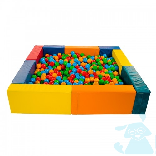 Мягкие модули Сухой Бассейн 2в1 с каркасной Горкой +мат