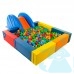Мягкие модули Сухой Бассейн 2в1 с каркасной Горкой +мат