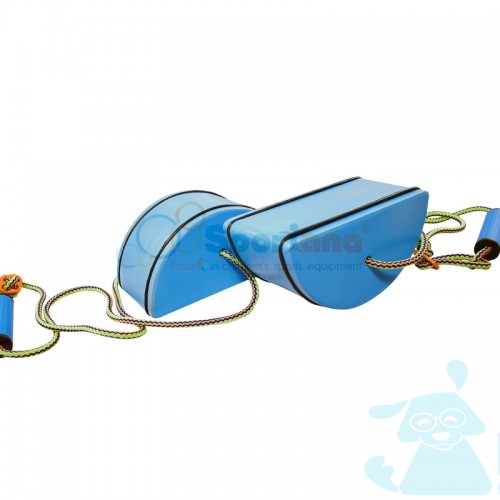 Шагающие деревянные балансиры на канатах Китята.