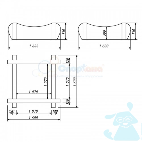 Мягкие модули Сухой Бассейн - Волна +мат