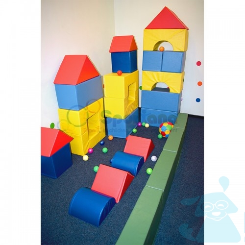 Мягкие модули “Геометрические блоки - большие 26шт В чехле