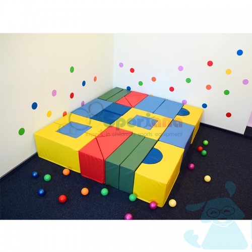 Мягкие модули “Геометрические блоки - большие 26шт В чехле