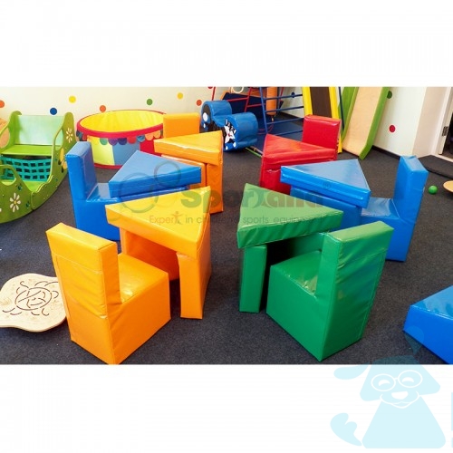 Мягкие модули Цветочек. Столик+стульчик. 12шт.