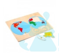 Рамка-вкладиші Карта континентів