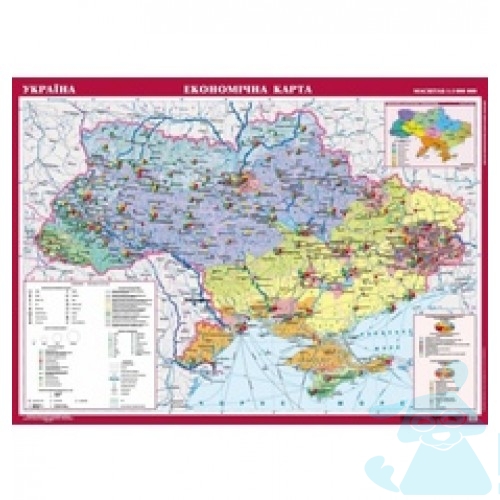 Україна. Економічна карта, м-б 1:1 000 000 (на планках)