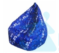 Крісло-груша Оксфорд Принт сині квіти