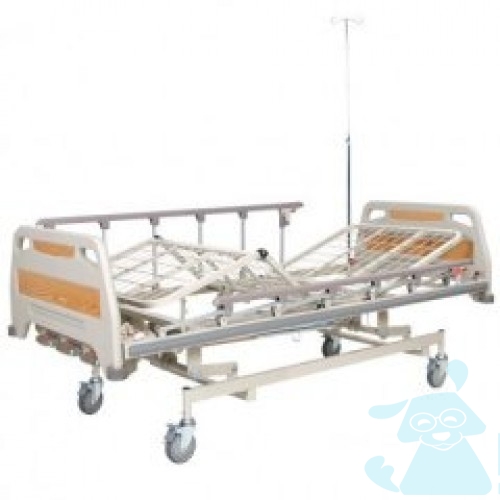 Ліжко лікарняне механічне на колесах №4