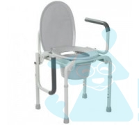 Сталевий стілець-туалет з відкидними підлокітниками