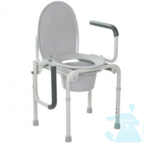 Сталевий стілець-туалет з відкидними підлокітниками