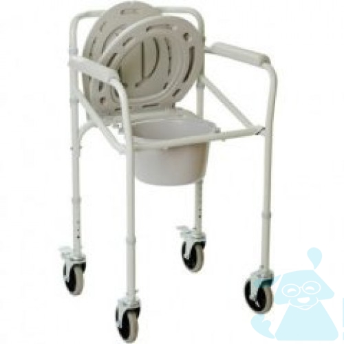 Складаний стілець-туалет на колесах